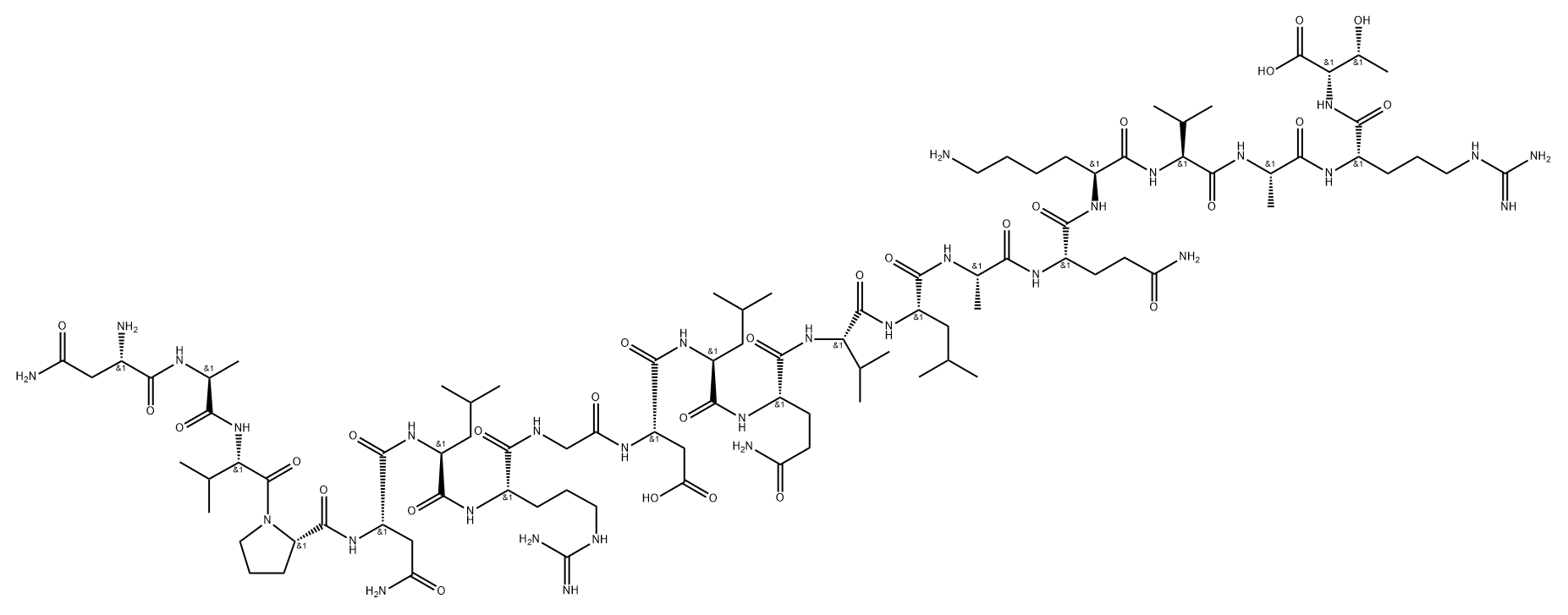 L-Threonine, L-asparaginyl-L-alanyl-L-valyl-L-prolyl-L-asparaginyl-L-leucyl-L-arginylglycyl-L-α-aspartyl-L-leucyl-L-glutaminyl-L-valyl-L-leucyl-L-alanyl-L-glutaminyl-L-lysyl-L-valyl-L-alanyl-L-arginyl-