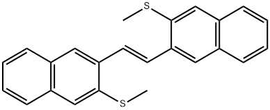 Naphthalene, 2,2'-(1E)-1,2-ethenediylbis[3-(methylthio)- Structural