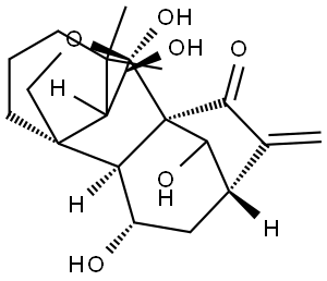 Kaur-16-en-15-one, 7,20-epoxy-6,7,11,14-tetrahydroxy-, (6β,7α,11β,14R)- Structural