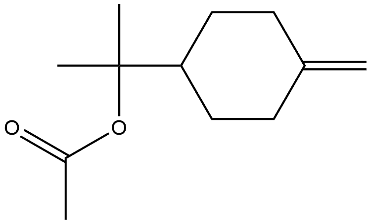 Cyclohexanemethanol, α,α-dimethyl-4-methylene-, 1-acetate Structural