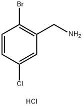 Benzenemethanamine, 2-bromo-5-chloro-, hydrochloride (1:1) Structural