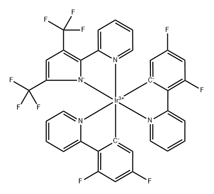 Ir(dfppy)2(fpy) , Bis(4',6'-difluorophenylpyridinato)(3,5-bis Structural