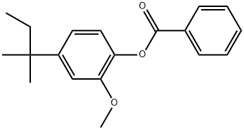 Phenol, 4-(1,1-dimethylpropyl)-2-methoxy-, 1-benzoate Structural