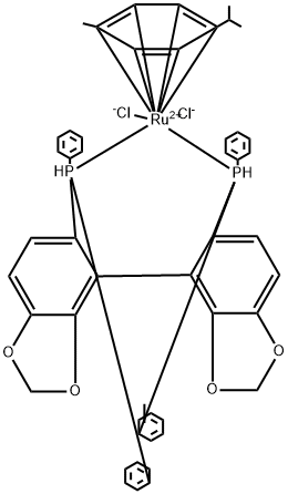 Chloro[(S)-(-)-5,5'-bis(diphenylphosphino)-4,4'-bi-1,3-benzodioxole](p-cymene)ruthenium(II)chloride[RuCl (p-cymene)((S)-segphos)]Cl　