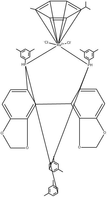 Chloro{(S)-(-)-5,5'-bis[di(3,5-xylyl)phosphino]-4,4'-bi-1,3-benzodioxole} (p-cymene)ruthenium(II)chloride[RuCl(p-cymene)((S)-dm-segphos)]Cl