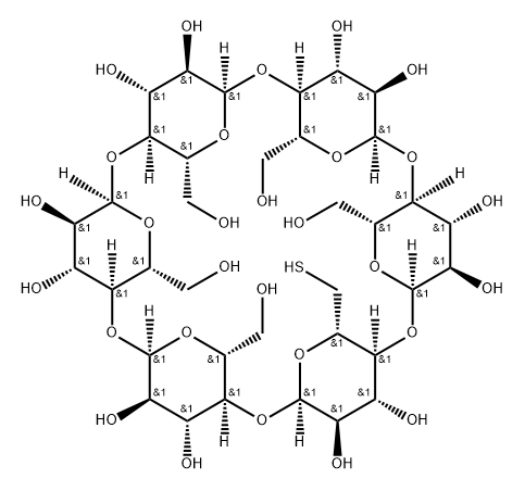 MONO(6-MERCAPTO-6-DEOXY)ALPHA-CYCLODEXTRIN Structural