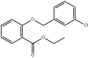 ethyl 2-((3-chlorobenzyl)oxy)benzoate Structural
