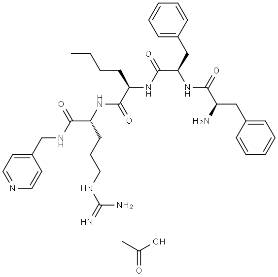 D-Argininamide, D-phenylalanyl-D-phenylalanyl-D-norleucyl-N-(4-pyridinylmethyl)-, acetate (1:1) Structural