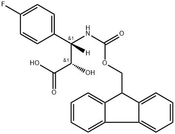 N-(9H-Fluoren-9-yl)MethOxy]Carbonyl (2S,3S)-3-Amino-3-(4-fluoro-phenyl)-2-hydroxypropionic acid Structural