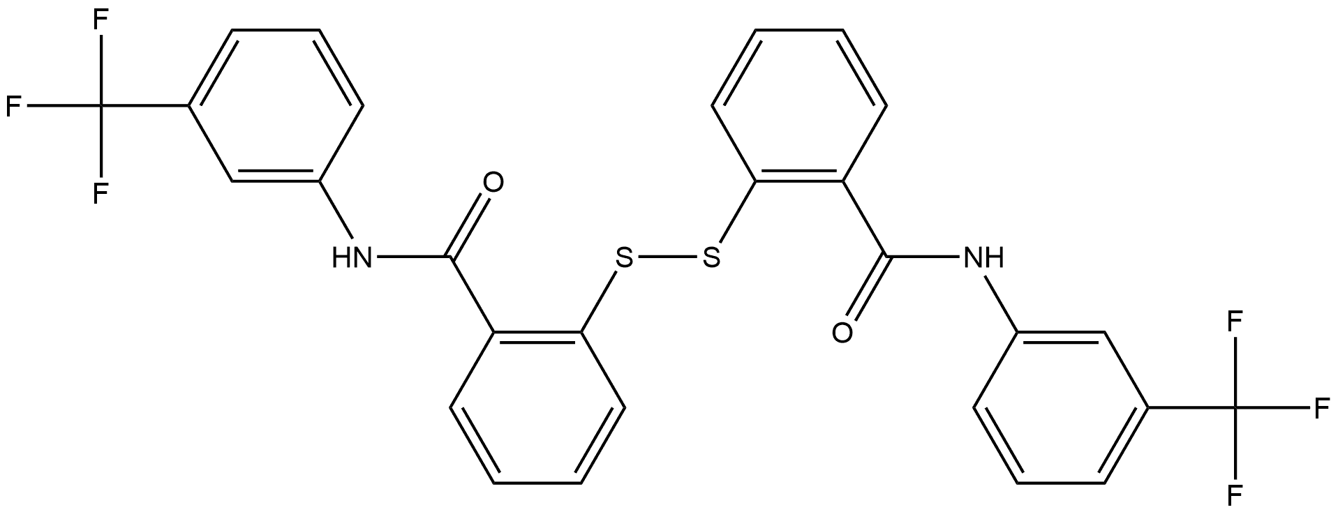 Benzamide, 2,2'-dithiobis[N-[3-(trifluoromethyl)phenyl]- (9CI) Structural