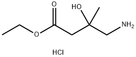 ethyl 4-amino-3-hydroxy-3-methylbutanoate hydrochloride Structural