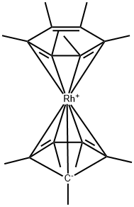 Hexamethylbenzene(pentamethylcyclopentadienyl)rhodium(I) Structural