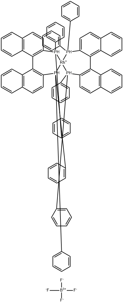 Rhodium(1+), bis[[1,1'-binaphthalene]-2,2'-diylbis[diphenylphosphine]-P,P']-, (SP-4-1)-, tetrafluoroborate(1-) (9CI) Structural
