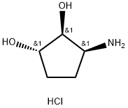 Rac-(1r,2r,3r)-3-amino-1,2-cyclopentanediol hydrochloride Structural