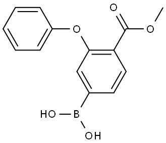 Benzoic acid, 4-borono-2-phenoxy-, 1-methyl ester Structural
