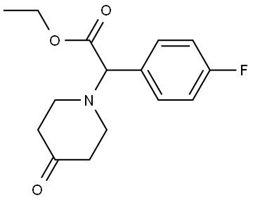 ETHYL (4-FLUOROPHENYL)-(4-OXO-PIPERIDIN-1-YL)ACETATE Structural