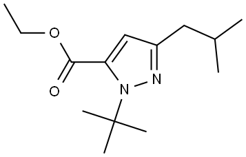 1-(tert-Butyl)-3-(2-methylpropyl)-1H-pyrazole-5-carboxylic acid ethyl ester Structural