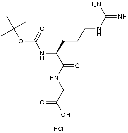 Glycine, N2-[(1,1-dimethylethoxy)carbonyl]-L-arginyl-, hydrochloride (1:1) Structural