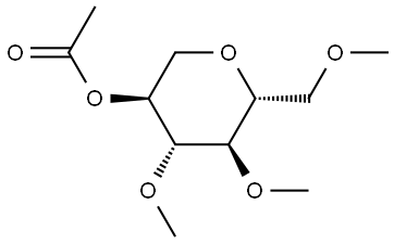 D-Glucitol, 1,5-anhydro-3,4,6-tri-O-methyl-, 2-acetate Structural
