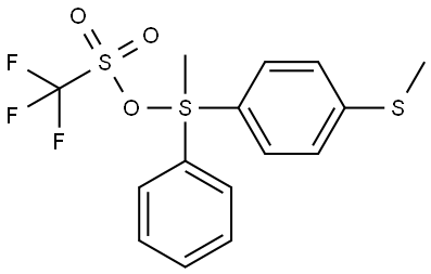 Methylphenyl(4-thiomethylphenyl)sulphonium triflate Structural