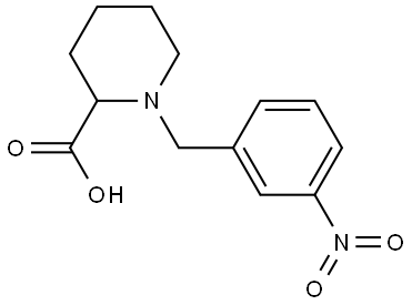 1-[(3-NITROPHENYL)METHYL]-2-PIPERIDINECARBOXYLIC ACID Structural