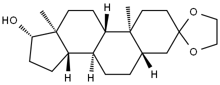 Androstan-3-one, 17-hydroxy-, cyclic 1,2-ethanediyl acetal, (5α,17β)- Structural