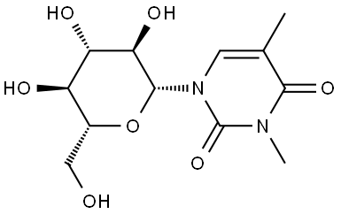 Uracil, 1-β-D-glucopyranosyl-3,5-dimethyl- (6CI) Structural