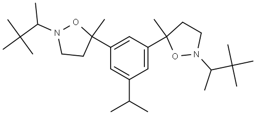 Isoxazolidine, 5,5'-[5-(1-methylethyl)-1,3-phenylene]bis[5-methyl-2-(1,2,2-trimethylpropyl)- (9CI) Structural