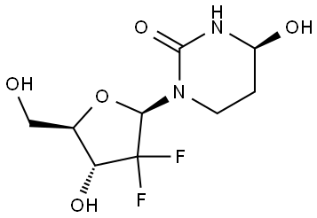 Uridine, 2'-deoxy-2',2'-difluoro-3,4,5,6-tetrahydro-, (4S)- Structural