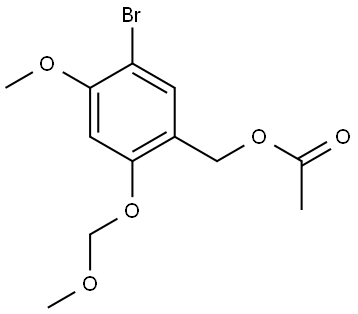 Benzenemethanol, 5-bromo-4-methoxy-2-(methoxymethoxy)-, 1-acetate Structural