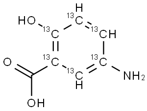 Mesalazine-13C6 Structural