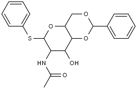 phenyl 2-(acetylamino)-4,6-O-benzylidene-2-deoxy-1-thiohexopyranoside Structural