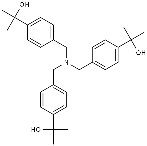 Benzenemethanol, 4,4',4''-[nitrilotris(methylene)]tris[α,α-dimethyl- (9CI) Structural