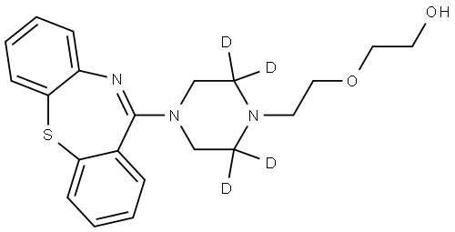Quetiapine Hydroxy Impurity-d8 Dihydrochloride Structural