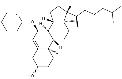 Cholesterol, 7α-(tetrahydropyran-2-yloxy)- (6CI) Structural