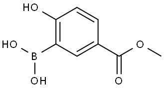 Benzoic acid, 3-borono-4-hydroxy-, 1-methyl ester Structural
