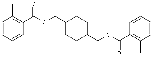 Benzoic acid, 2-methyl-, 1,1'-[1,4-cyclohexanediylbis(methylene)] ester Structural