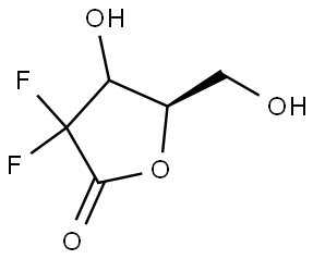 D-glycero-Pentonic acid, 2-deoxy-2,2-difluoro-, γ-lactone, (3ξ)- Structural