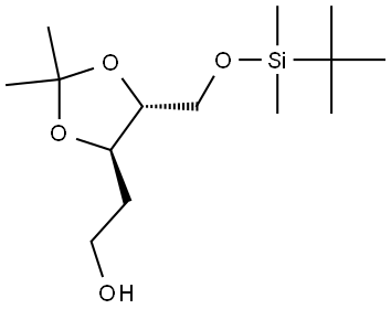 D-threo-Pentitol, 4-deoxy-1-O-[(1,1-dimethylethyl)dimethylsilyl]-2,3-O-(1-methylethylidene)- Structural