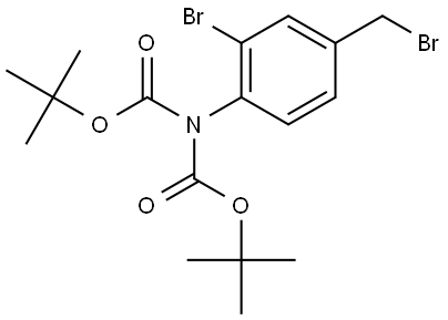Imidodicarbonic acid, 2-[2-bromo-4-(bromomethyl)phenyl]-, 1,3-bis(1,1-dimethylethyl) ester Structural