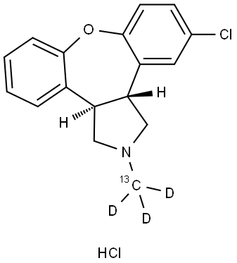 Asenapine-13C-D3 hydrochloride Structural