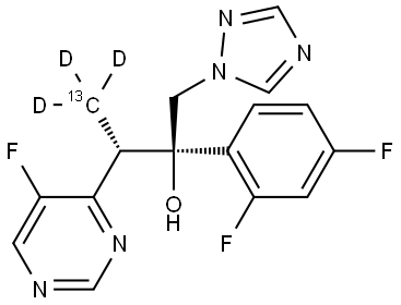 Voriconazole-13C3,d3 Structural