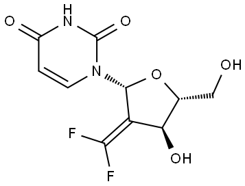 Uridine, 2'-deoxy-2'-(difluoromethylene)- (9CI) Structural