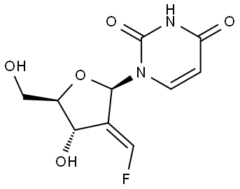 Uridine, 2'-deoxy-2'-(fluoromethylene)-, (2'E)- (9CI) Structural
