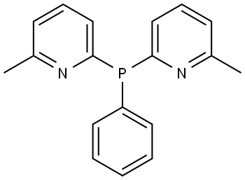Pyridine, 2,2'-(phenylphosphinidene)bis[6-methyl- Structural