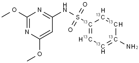 SulfadiMethoxine-13C6 Structural