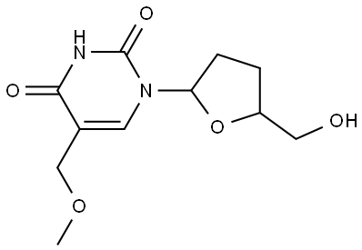 Thymidine, 3'-deoxy-α-methoxy- (9CI) Structural