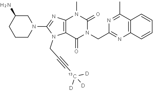 Linagliptin-13C, d3 Structural