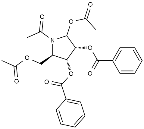 Ribofuranose, 4-acetamido-4-deoxy-, 1,5-diacetate 2,3-dibenzoate, D- (8CI) Structural