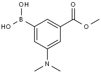 Benzoic acid, 3-borono-5-(dimethylamino)-, 1-methyl ester Structural